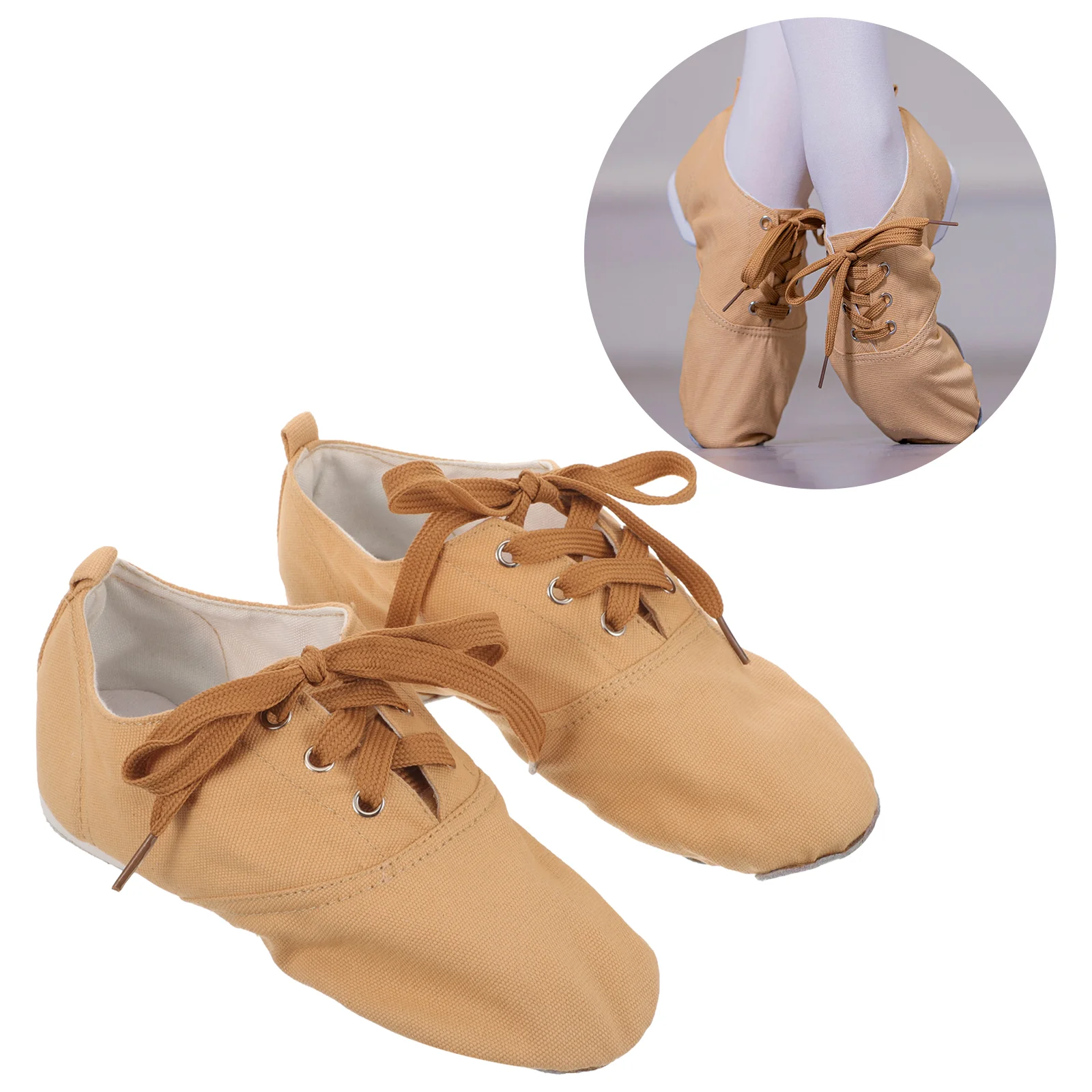 

1 Pair Canvas Ballet Shoes Performance Dance Slippers Ballet Shoes for Women