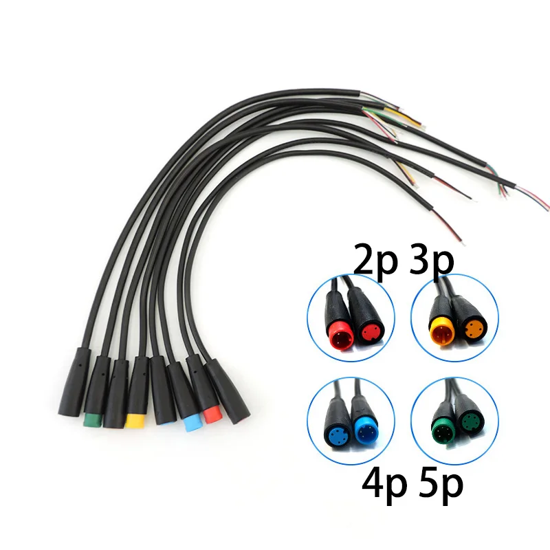 M8 2 3 4 5 6 Pin Electric Bicycle Joint Plug DC female male Connector Wiring Scooter Brake Cable Signal Sensor waterproof