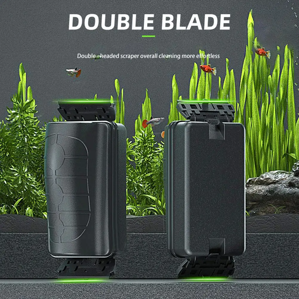 

Fish Tank Magnetic Brush Glass Algae Cleaner Scrubber Ergonomic Design Aquarium Double-sided Clean Brush Drop Shipping
