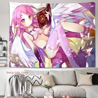 kawaii no game no life tapestry wall decor anime wall hanging manga aesthetic room decoration tapestries art poster for home