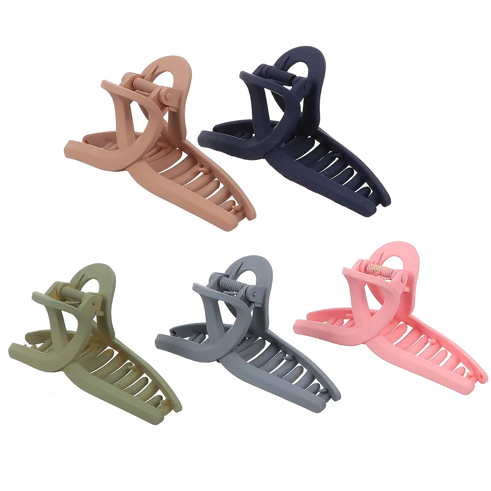 

5 шт., Нескользящие матовые зажимы для волос