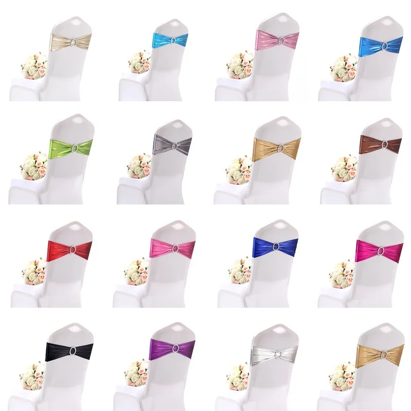 

5/Set 6Color Wedding Site Business Activity Restaurant Banquet HotelReusable Spandex Elastic Skirt Universal Elastic Chair Cover