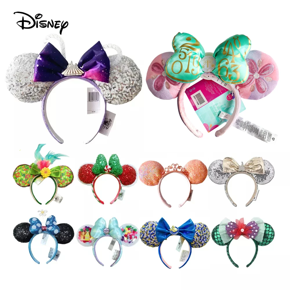 Disney Ears Headband Pink Heart Sakura Red Headwear Bella Headband Mermaid Headwear for Holiday