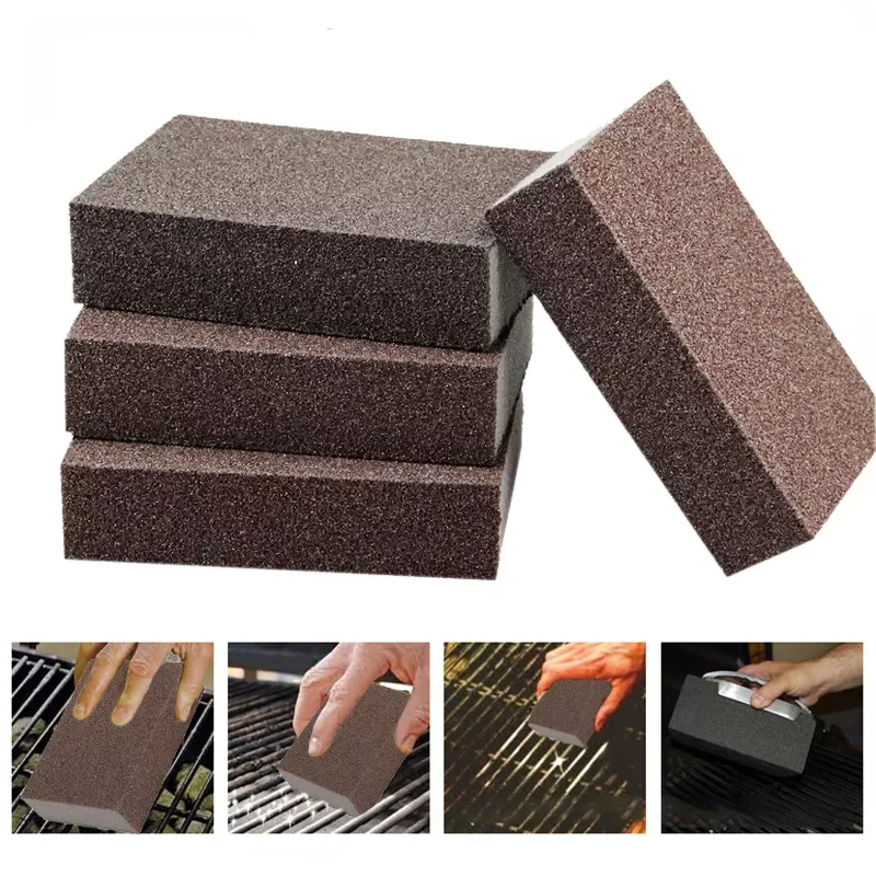 

2023NEW Pcs BBQ Sponge Cleaning Brush Brick Block Cleaning Stone BBQ Racks Stains Grease Cleaner BBQ Tools for Washing Dishes