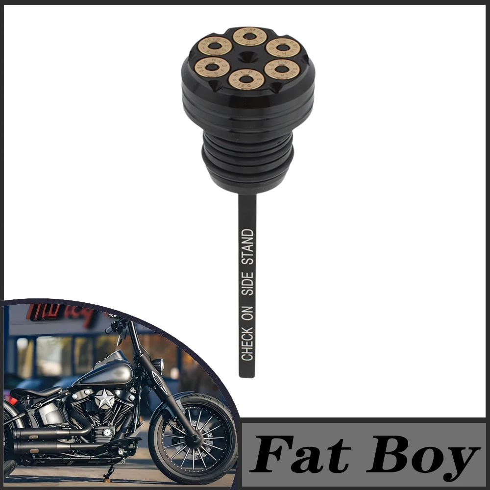 

Для Harley Davidson Fat Boy FLSTF FLSTFB FLSTFBS FLSTF-I 2000-2017 алюминиевый аксессуар для мотоцикла, прецизионный щуп для измерения уровня масла в двигателе