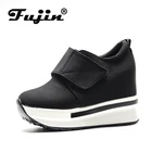 FujinБрендовая женская повседневная обувь на танкетке; Обувь на платформе со шнуровкой на высоком каблуке; Сезон весна-осень; Женские кроссовки на скрытом каблуке; Слипоны; Туфли-лодочки