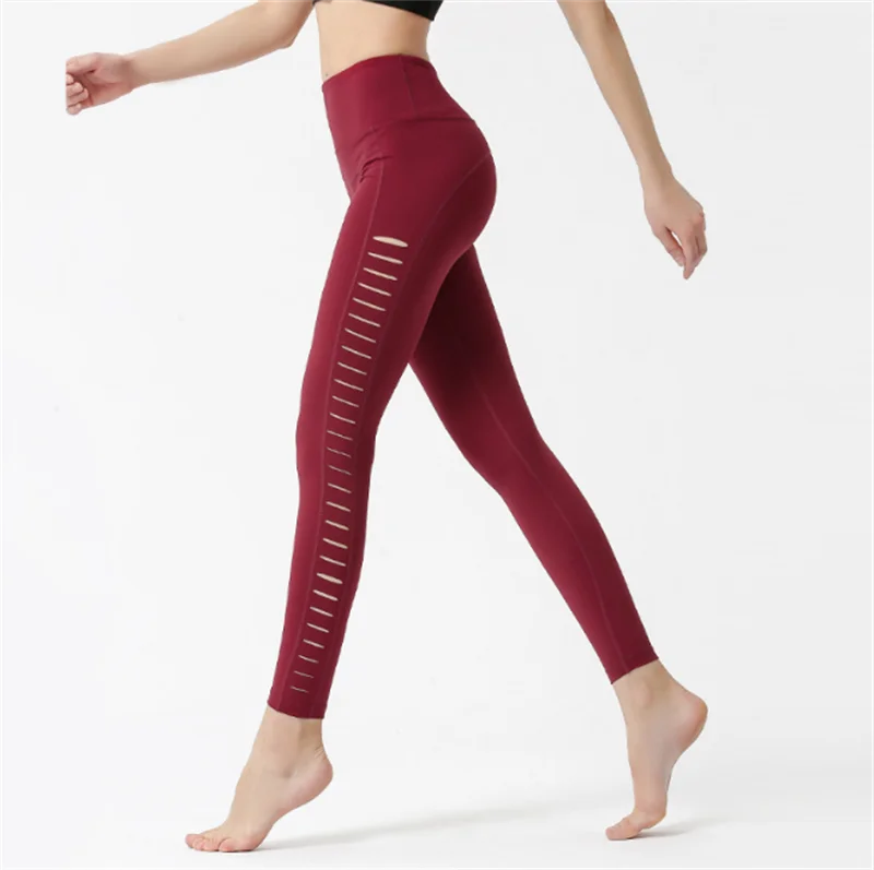 

LULU YOU WANT Fashion Nake Feeling Side Hollow Out Design Yoga леггинсы впитывающие пот эластичные облегающие спортивные брюки с высокой талией