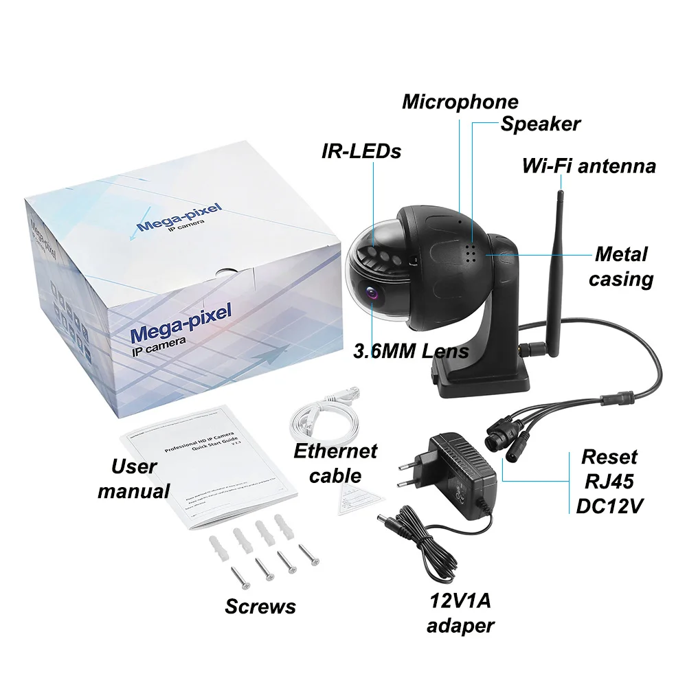 OwlCat 8MP Outdoor Waterproof Black Dome IP Camera 4K HD Human Smart Automatic Tracking Vehicle Detection SD Card Slot Audio - купить по
