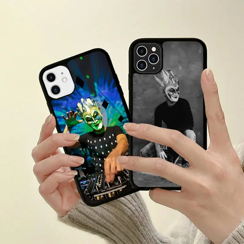 

FHNBLJ DJ Boris Brejcha Phone Case Silicone PC+TPU Case for iPhone 11 12 13 Pro Max 8 7 6 Plus X SE XR Hard Fundas