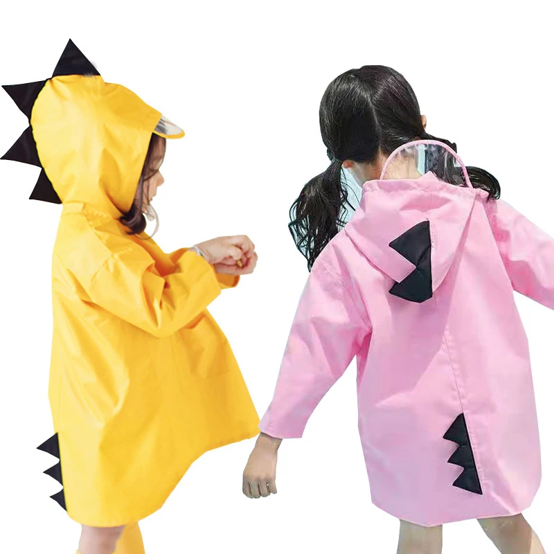 

Outdoor Cute Dinosaur Polyester Baby Raincoat Children Raincoat Boys And Girls Rainproof Cloak Kids Waterproof Raincoat