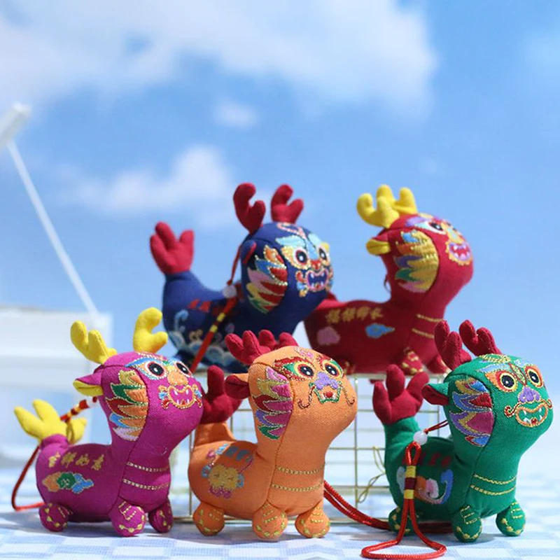 

12cm Cute Mascot Doll Chinese Zodiac Dragon Plush Toy Animal Dragon Lucky Cuddly Stuffed Animals For Kids Adults New Year Gift