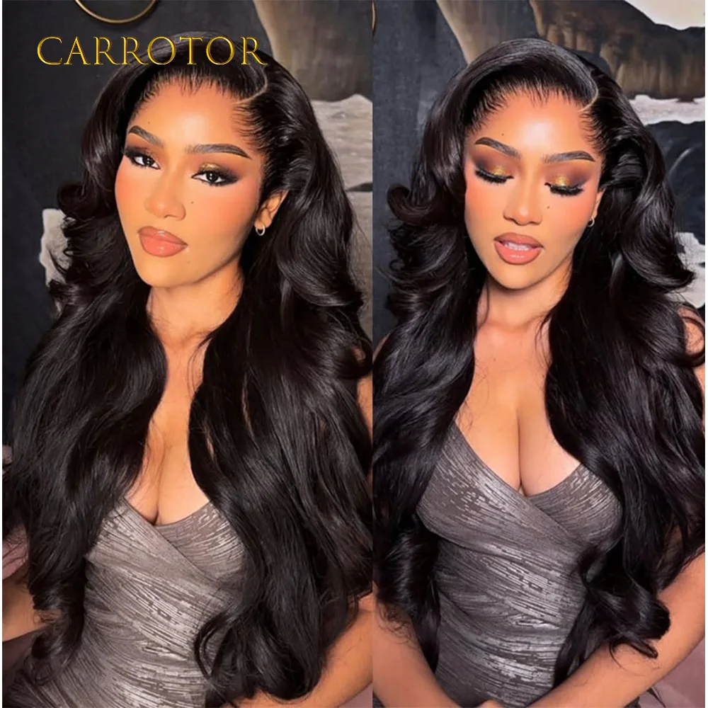 Фото Парик Lagos Hairline 13x4, невидимый кружевной фронтальный парик, плотность 250, свободные глубокие волны, человеческие волосы, бесклеевые парики, предварительно сорванные для женщин №4