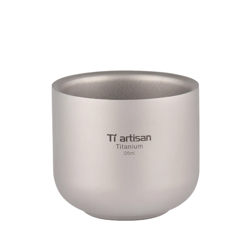 Титановая кружка Tiartisan для кемпинга противоожоговая посуда с двойными стенками
