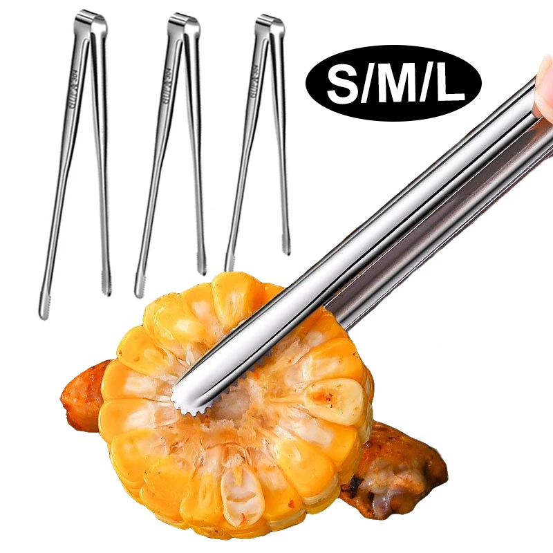 

Stainless Steel Barbecue Clip Multifunction Food Tongs Bread Clip Steak Tongs Lengthened Barbecue Clip Kitchen Barbecue Gadgets