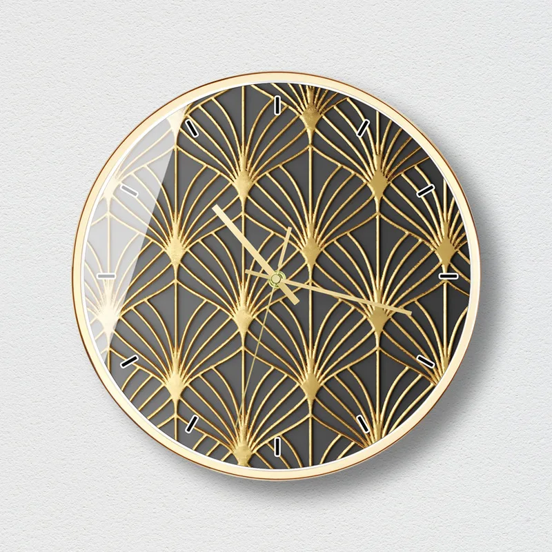 Золотые настенные часы для гостиной скандинавские индивидуальные бесшумные