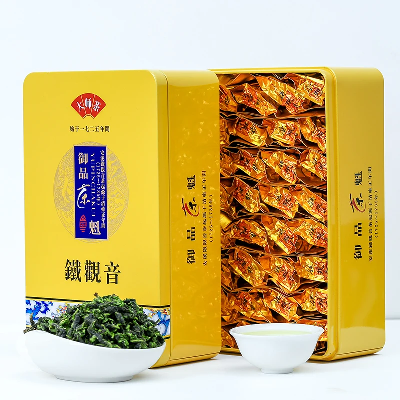 

Китайский Чай Anxi Tiekuanyin, свежий зеленый чай Oolong для похудения, чай для предотвращения рака атеросклероза, 250 г, без чайника