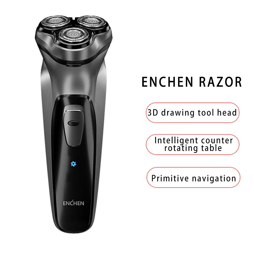 

Electric Razor Portable Rechargeable Rotary Razor Waterproof Silent Fast Charging Electric Shaver Clean Shave Beard Trimmer for