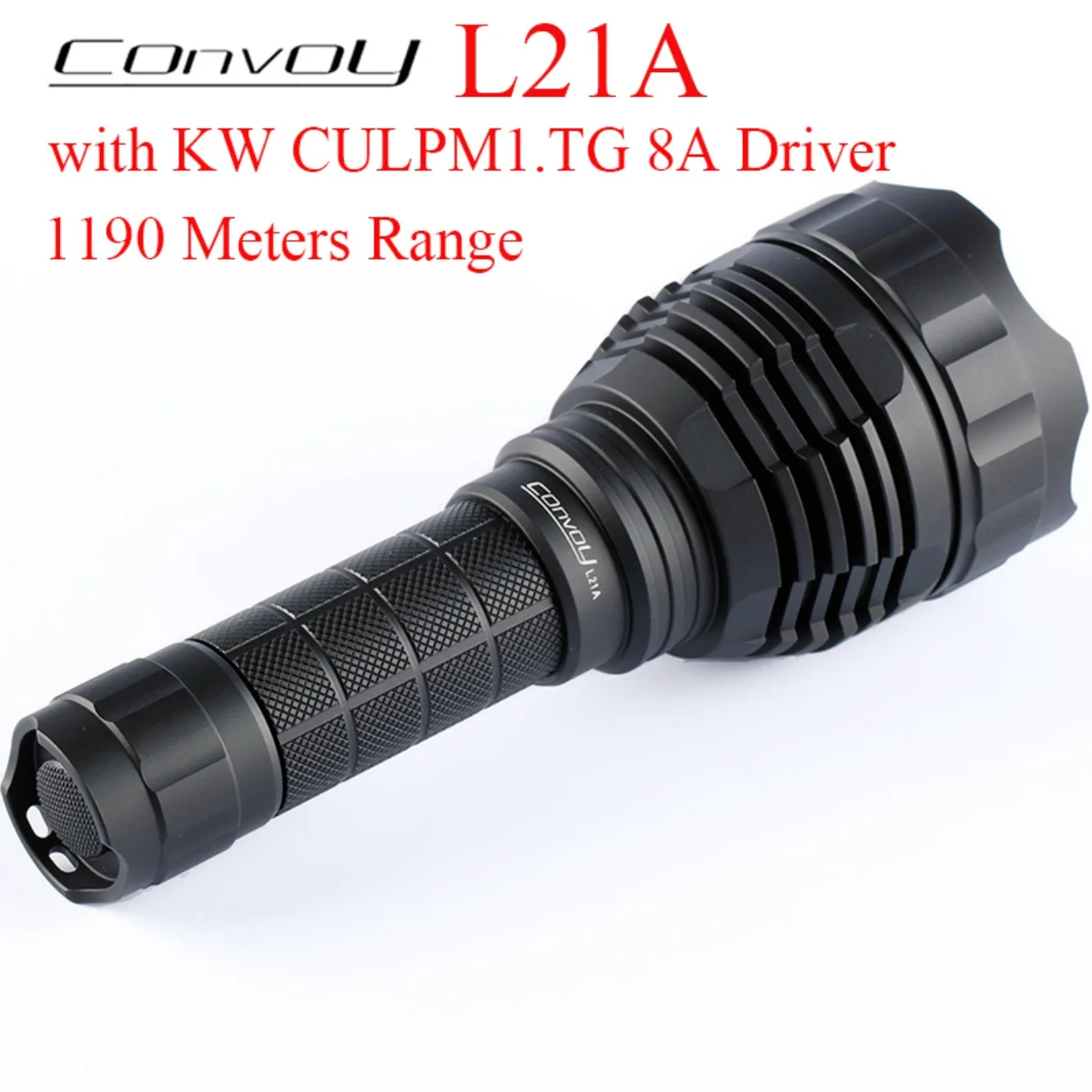 Convoy L21A Powerful Led Flashlight KW CULPM1.TG 8A 2300LM Torch Lighter by 21700 Battery for Camping Hiking,Self Defense