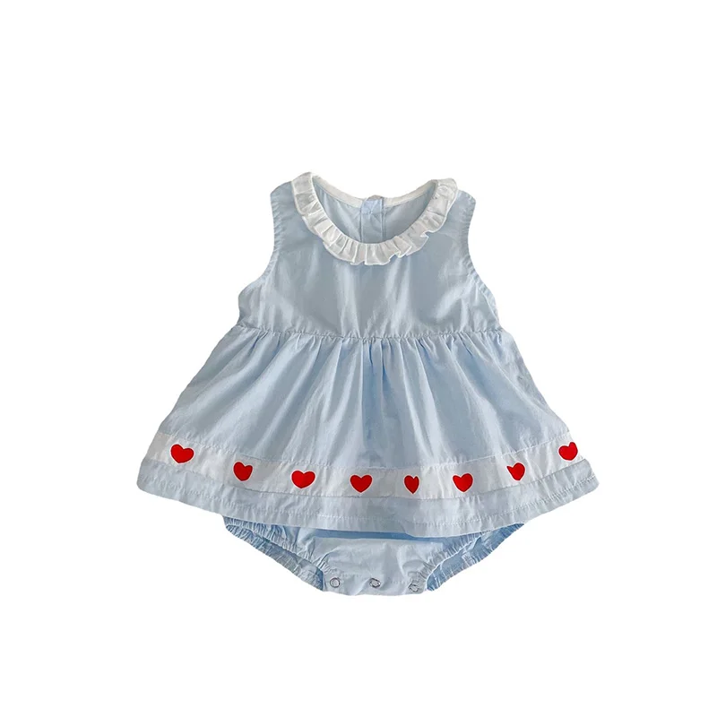 

Summer Children's Clothing Infant Cartoon Splicing Triangle Romper Dress Sleeveless Baby Girls Cute Clothes Kids Princess Dress