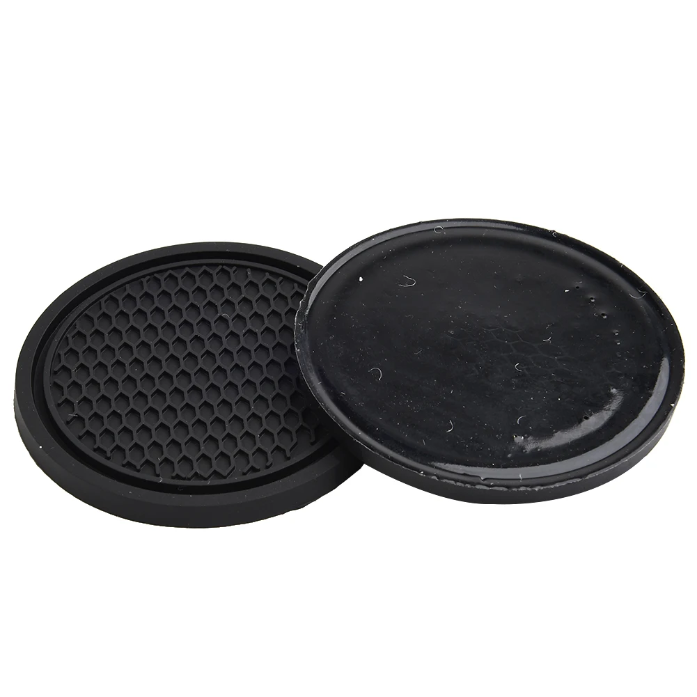

2 Pcs/Set Black Car Auto Cup Holder Anti Slip Insert Coasters Pads Auto Car Interior Accessories Universal Fits For Most Cups