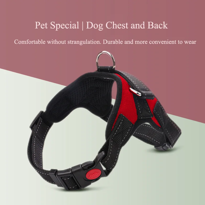 

New Factory Direct Pet Products In The Large Dog Bone Chest Back Explosion-proof Traction Rope Accessories Breathable Cloth