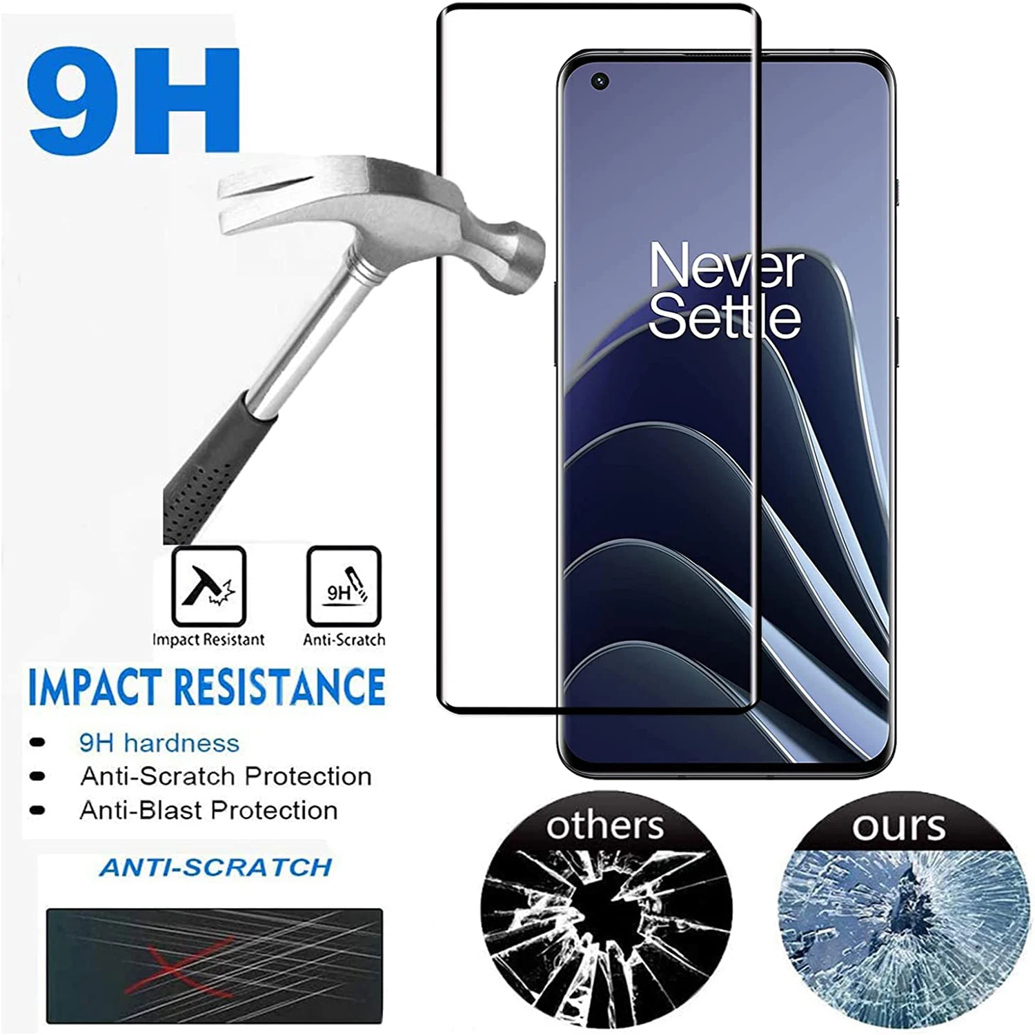 1/4Pcs 3D Screen Protector Glass For OnePlus 10 Pro Tempered Glass Film