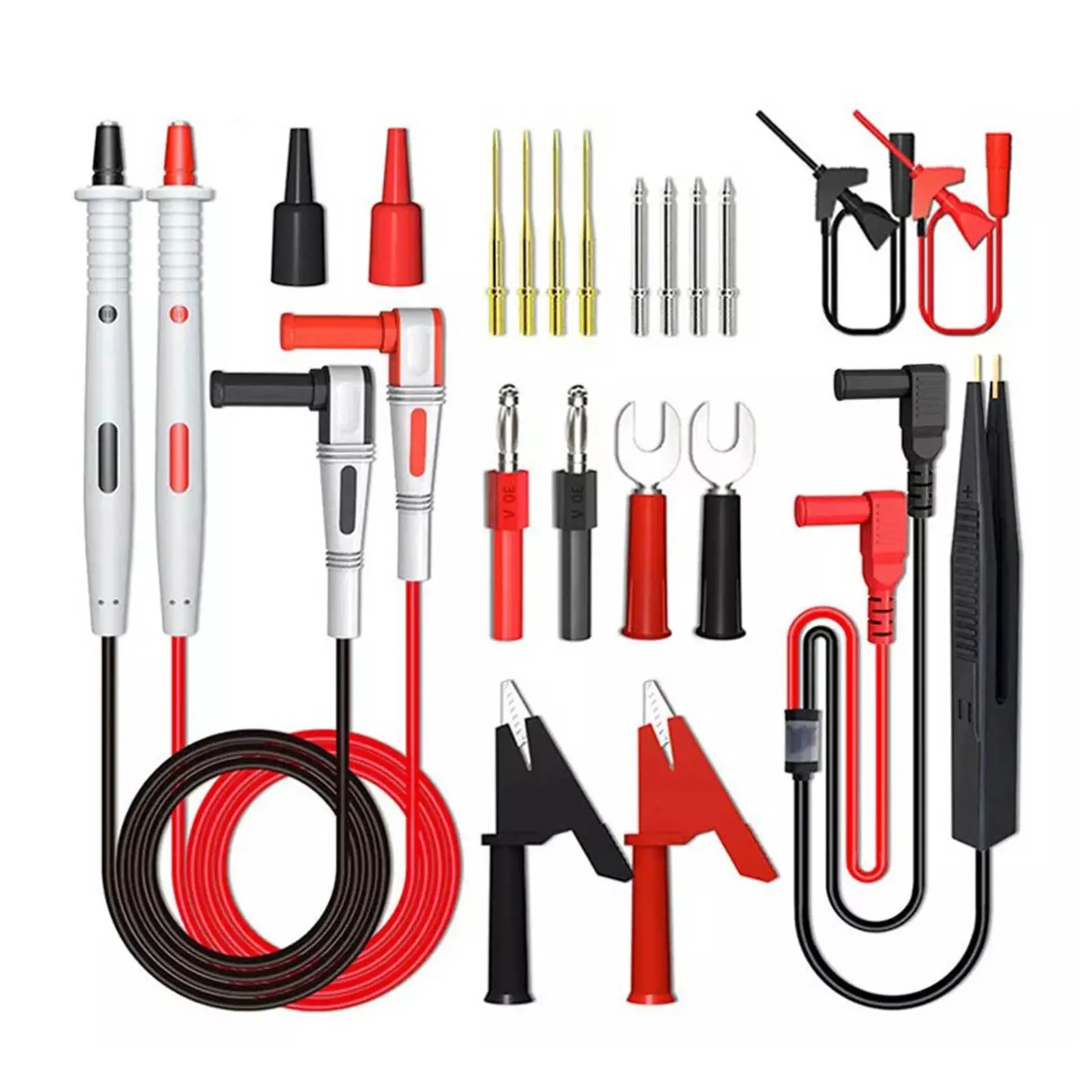 

Universal 20A Multimeter Test Lead Kit with Alligator Clip Banana Plug Electrical 4mm Banana Plug