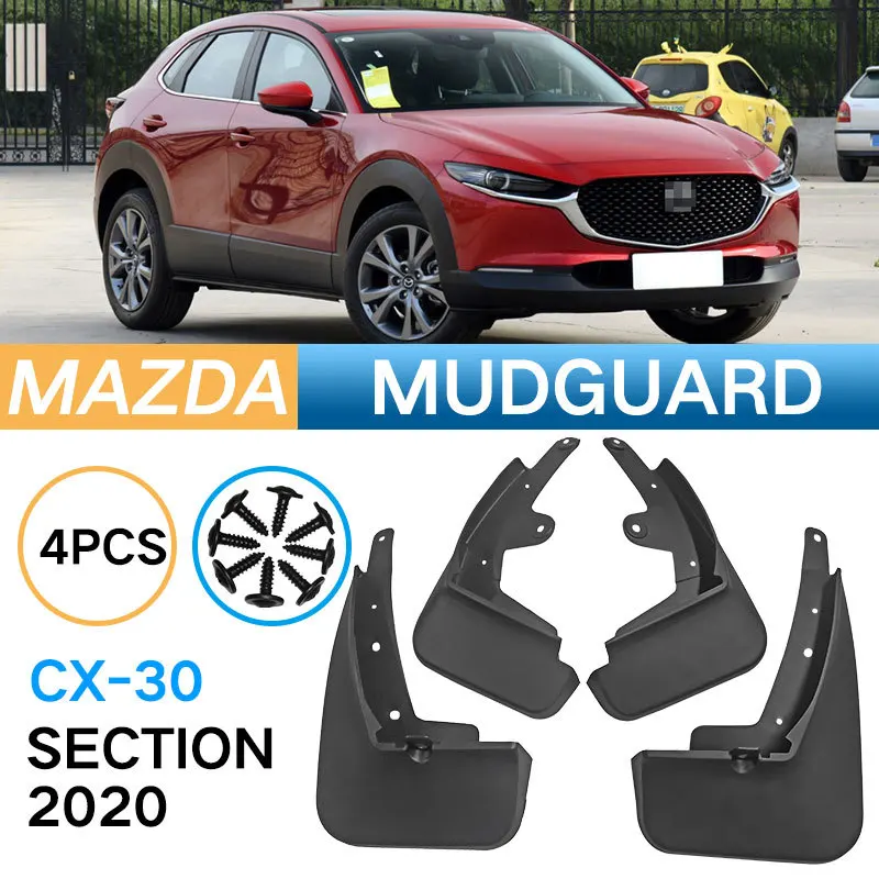 

For Mazda CX30 2020 Mud Flaps Auto Splash Guard Mudguards MudFlaps Front Rear Fender Anti-splash Guards Car Accessories