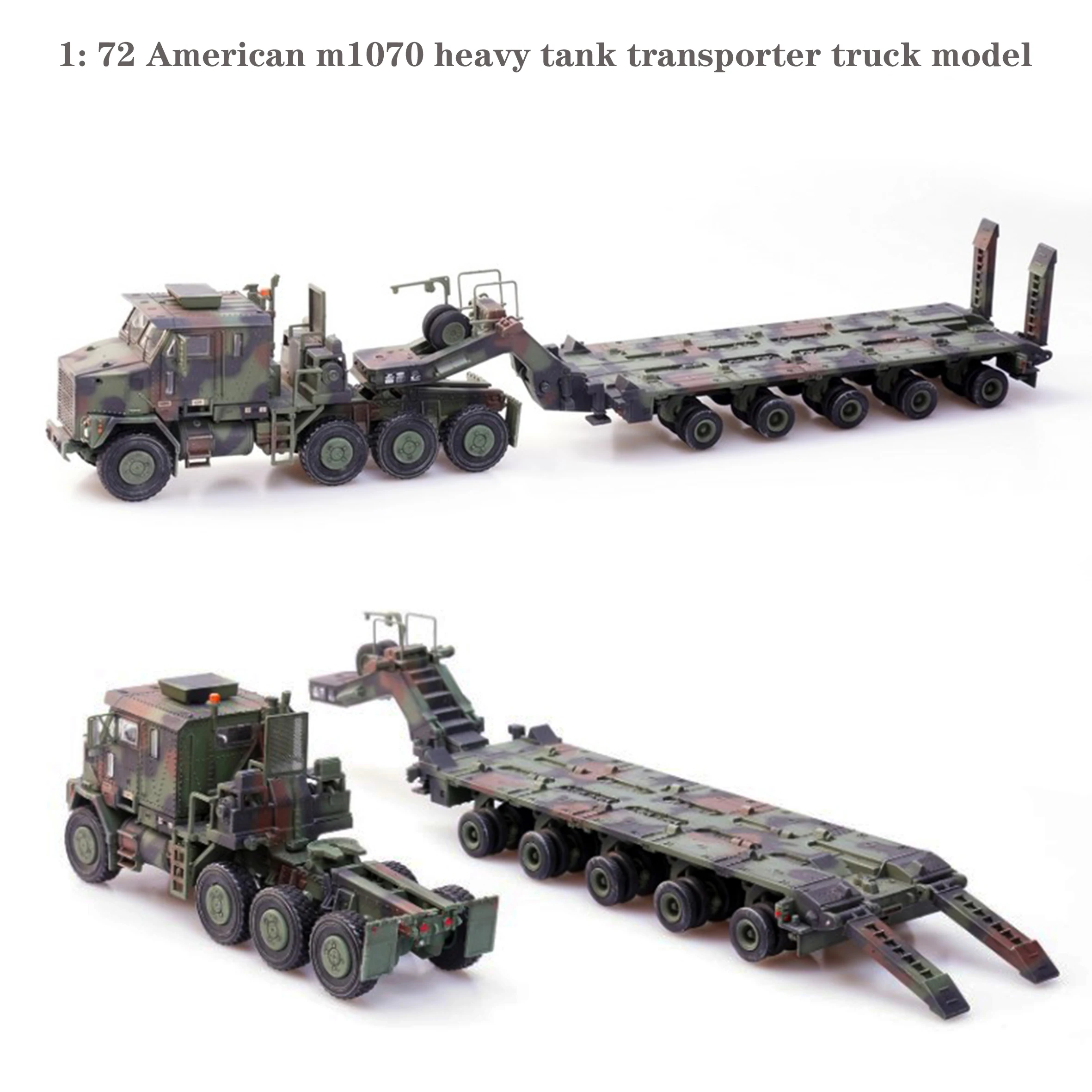 

1: 72 American m1070 heavy tank transporter truck model NATO camouflage Finished product collection model