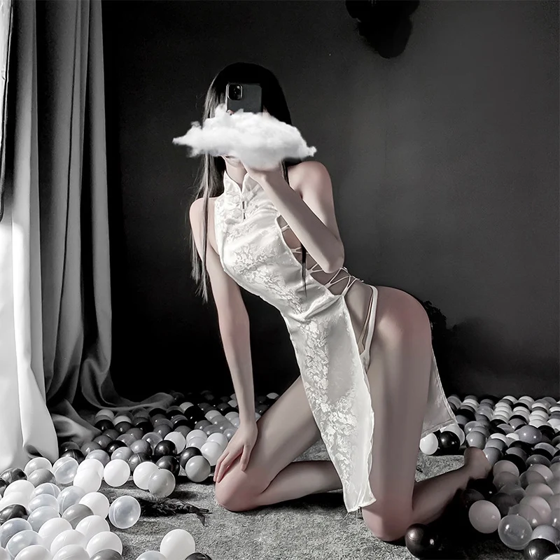 Сексуальное эротическое нижнее белье Qipao с высоким разрезом регулируемый размер