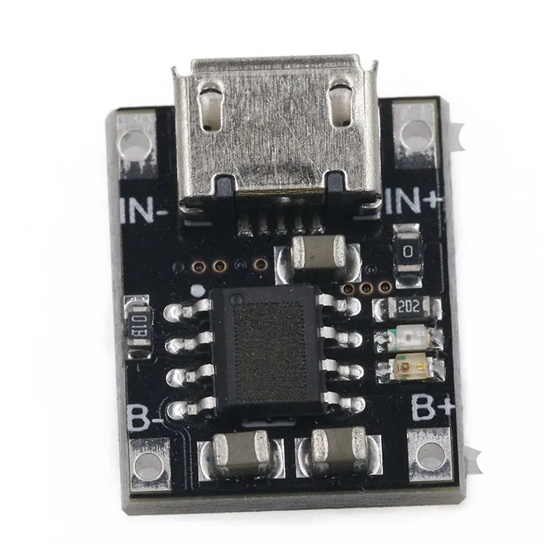 Мини-плата зарядки 1А для элементов питания 18650, вход Micro-USB, схема управления зарядом литиевых батарей, аппаратный аксессуар, 10 шт. (art.: 3920db546aa45) - 3920db546aa45