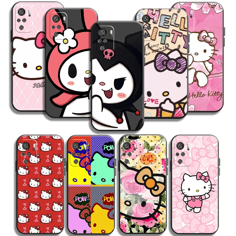 

Kitty White Cat Phone Cases For Xiaomi Redmi Note 11T 11 Pro 4G 5G Redmi Note 11 4G 11 5G Back Cover Carcasa Coque