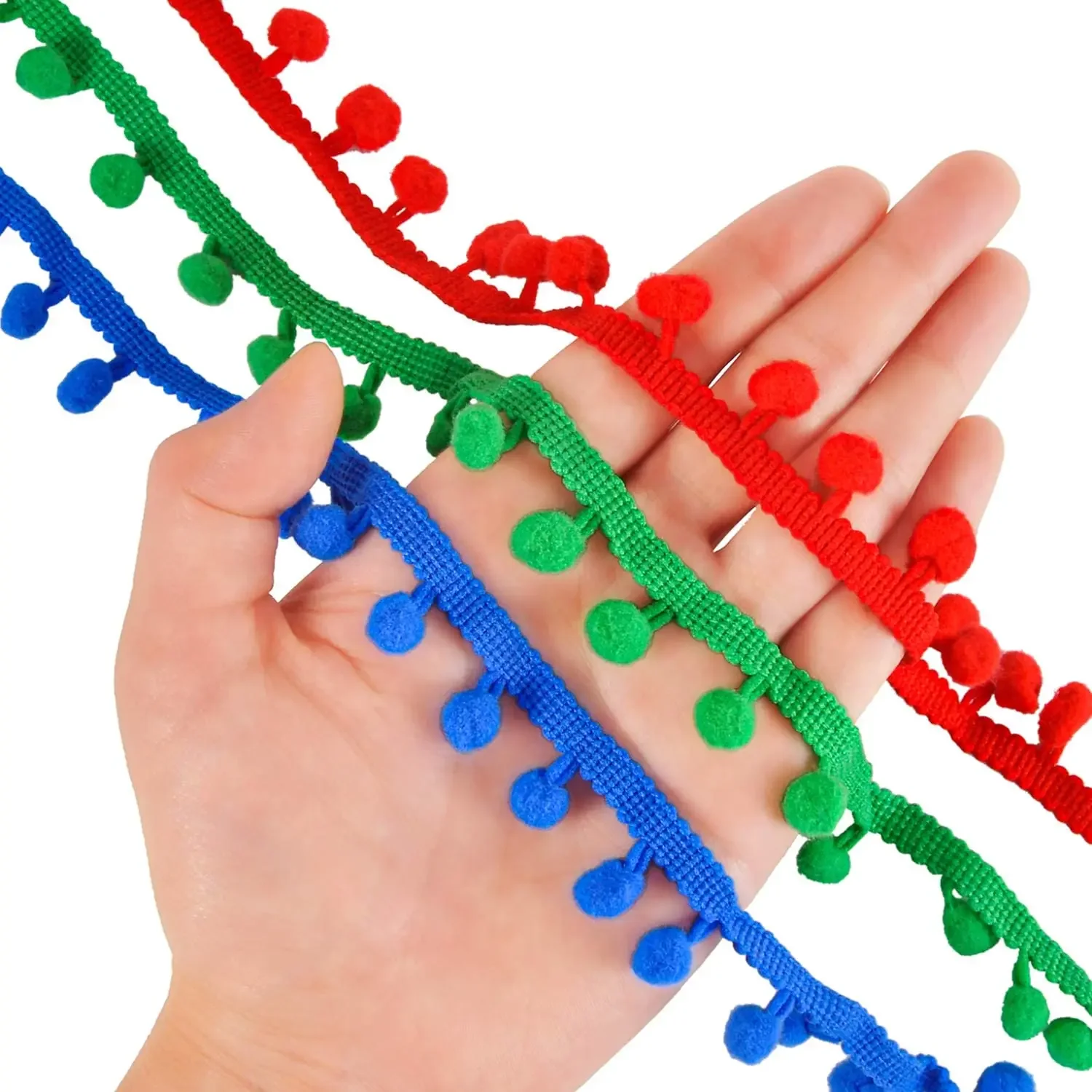 5 ярдов/партия Блестящая лента с помпоном