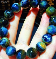 13mm natural blue pietersite gemstone bracelet stretch round beads namibia cat eye fire fire pietersite stone aaaaaa