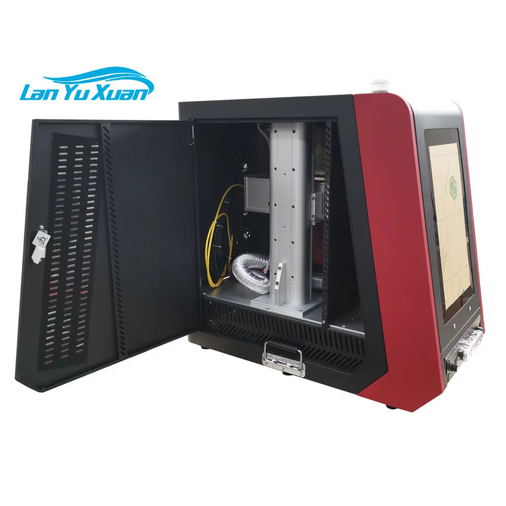 

Jewelry Pendant Necklace Jpt Raycus Metal Small Mini Portable Ring Rotary Galvo Fiber Enclosed Fiber Laser Marking Machine 20W