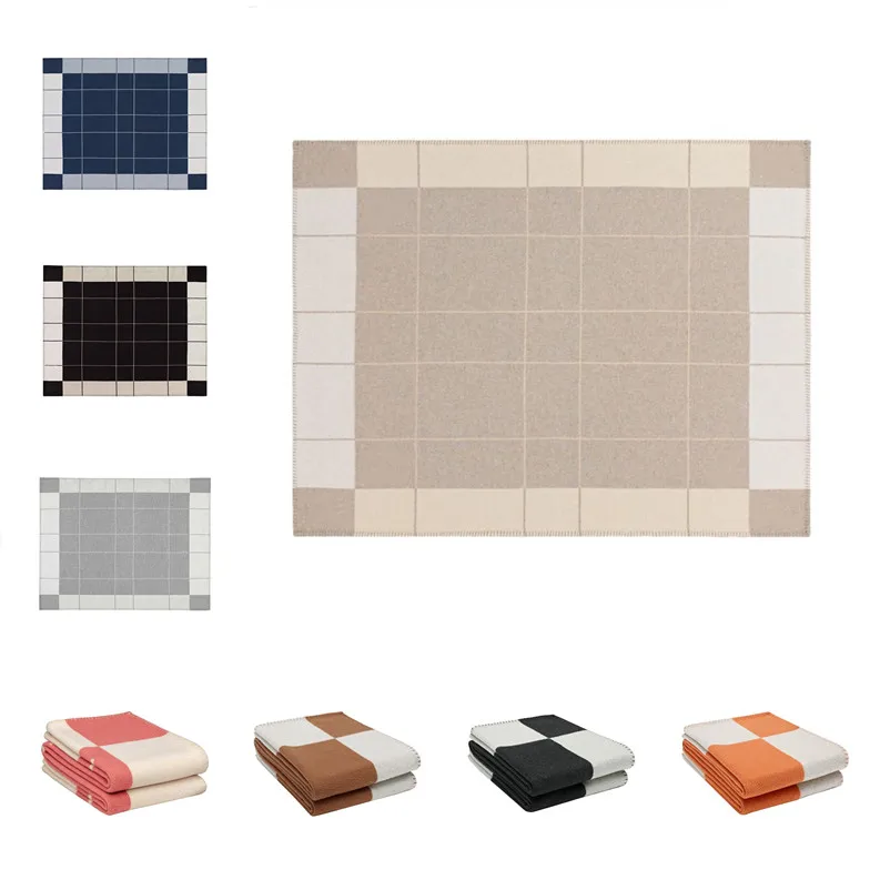 

Luxury Plaid Blanket Brand Cashmere Crochet Sofa Cover Soft Wool Portable Warm Scarf Shawl Fleece Knitted Nap Throw Blankets