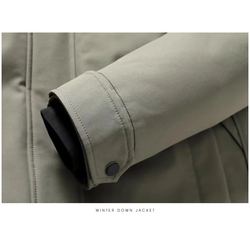 Winter 2020 new warm cotton-padded jacket fur collar  thick  jacket for men medium long  loose hooded coat