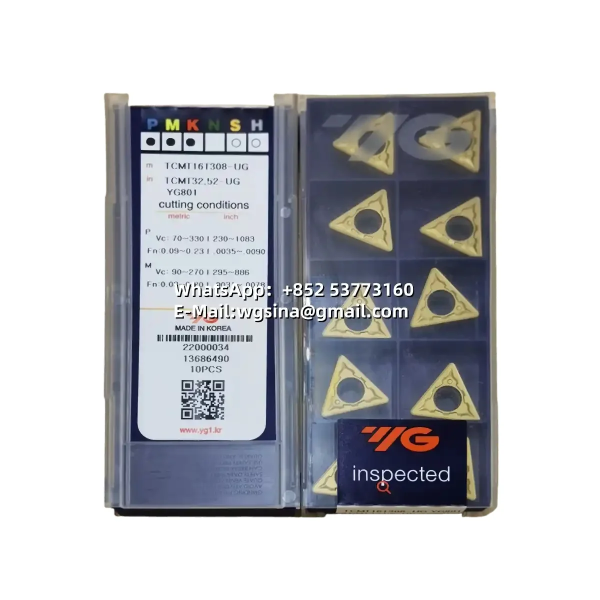YG 100% оригинал TCMT 110204 16T304 16T308-UFUGMM YG1001 YG3010 YG401 YG801 Токарная вставка (art.: 3920d28ffde53) - 3920d28ffde53
