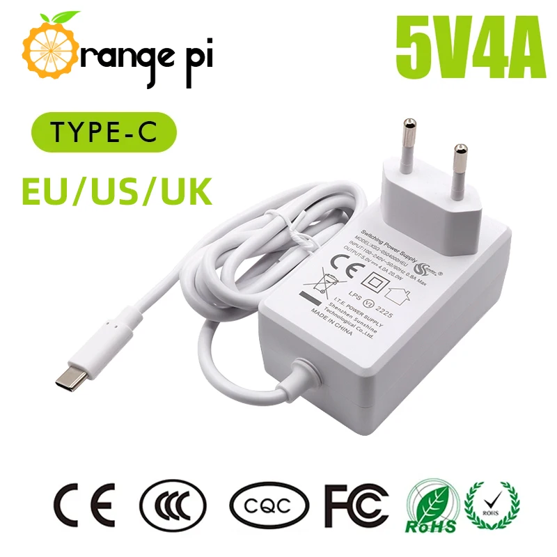 Eu Us Uk Plug For Orange Pi 5 Plus / 5b / B / 4lts / 800 Power Charger