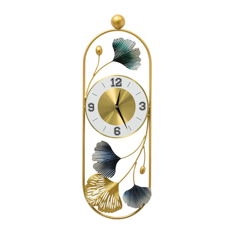 

Chinese Wall Decoration Wall Clock Watch Ginkgo Leaf Pendant Modern Simple Wall Home Decoration Living Room Fashion Wall Clock