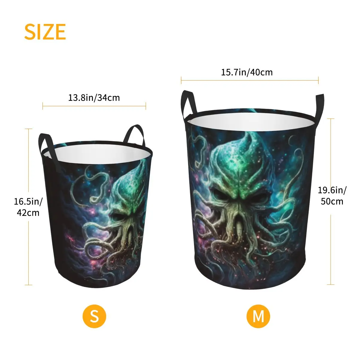 Космическая Dreamscape Cthulhu корзина для белья в виде осьминога складная грязная