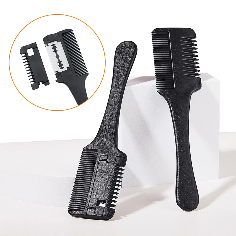 

Sdotter Multifunction Haircut Comb Double Sided Wide Tooth Hairdressing Comb with Blade Barber Thinning Straightener Hair Stylin