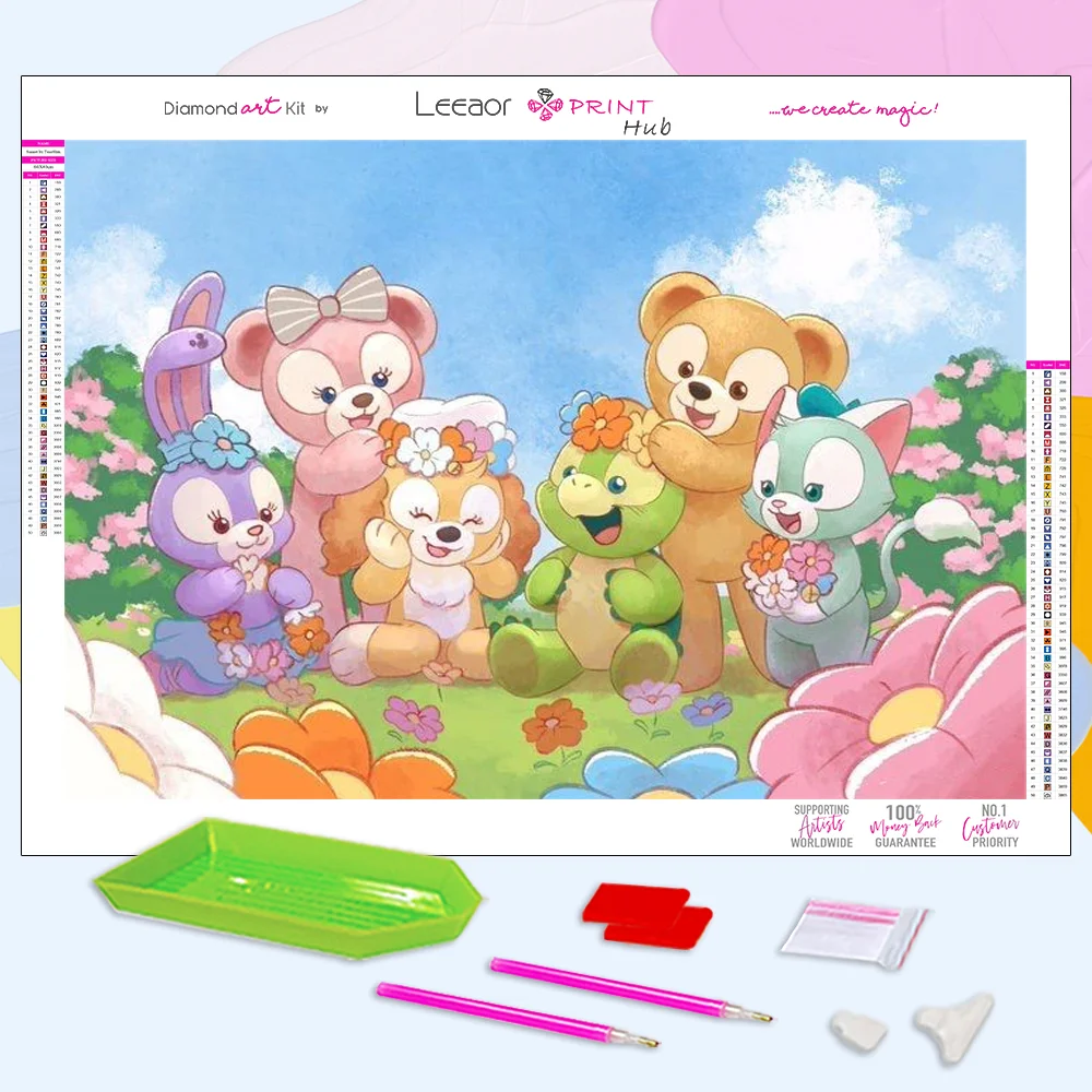 

Disney мультфильм 5d Diy наборы для алмазной живописи Daffy и друзья полная Алмазная мозаика Искусство вышивка крестиком Декор детской комнаты