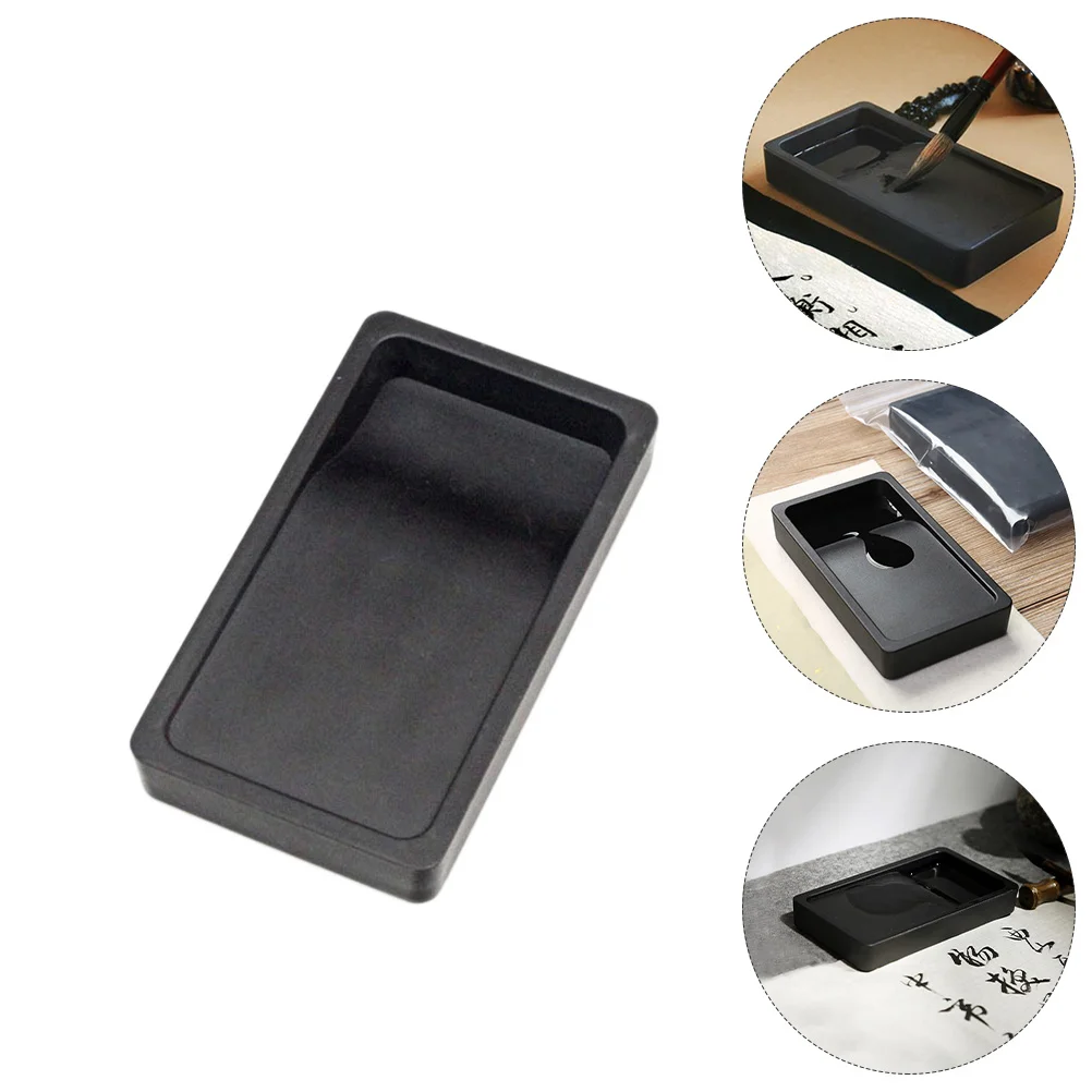 

Inkstone Two-sided Drawing Calligraphy Accessory Plastic Serving Tray Accessories Painting Students Containers