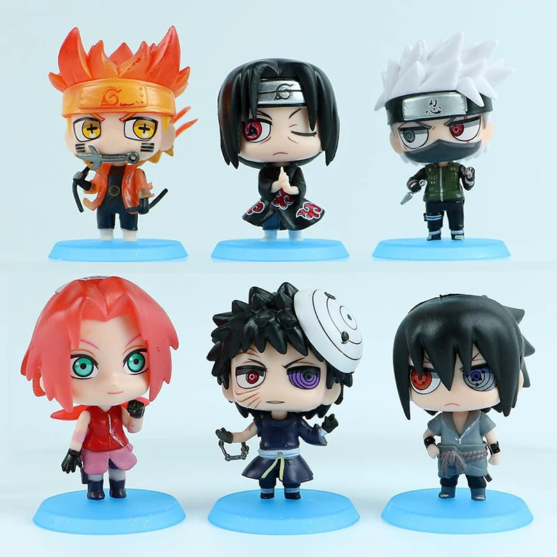 Q Version Uchiha Itachi Hatake Kakashi Uchiha Sasuke Haruno Sakura Action Figures Toys