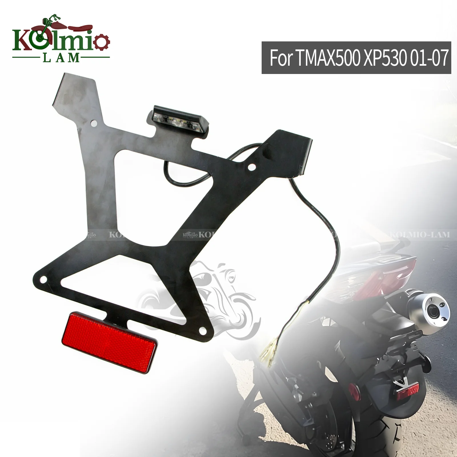 

Подходит для YAMAHA TMAX500 TMAX 500 2001-2007, кронштейн для подсветки номерного знака T-MAX500 2002 2003 2004 2005 2006, брызговик заднего крыла