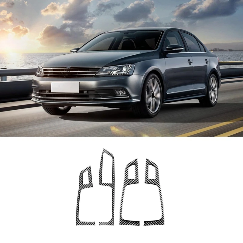 

Window Glass Lift Switch Panel Trim Cover Sticker Decoration Carbon Fiber For Sagitar 2012-2018 Accessories