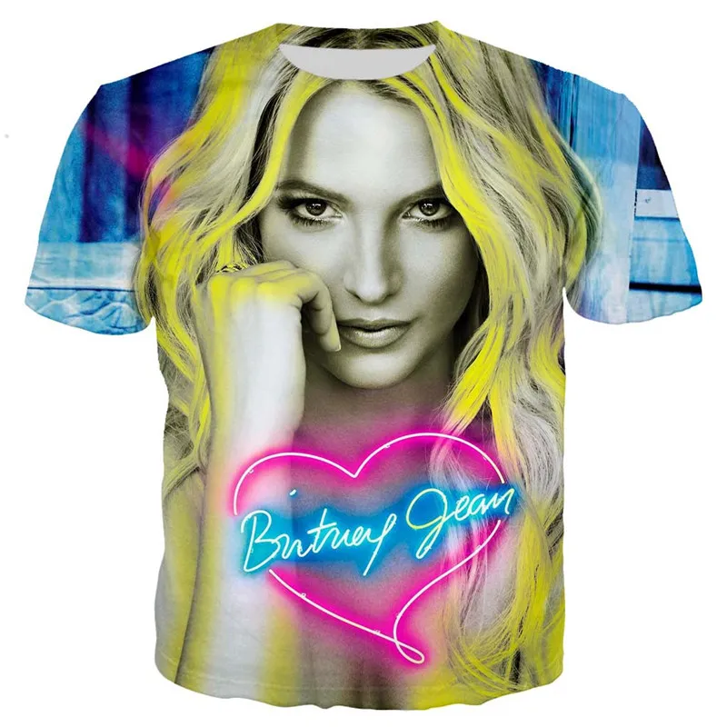 

Singer Britney Spears Men/women New Fashion Cool 3D Printed T-shirts Fashion Casual Style T Shirt Streetwear Oversize Tops