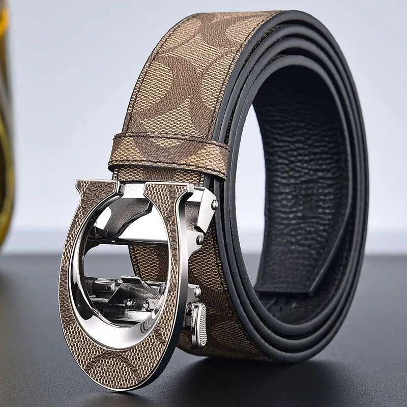 

High Quality Women's Belt Automatic Buckle 3.8cm Casual Belt for Men Brand Genuine Leather Designer Canvas Male Belt for Jeans