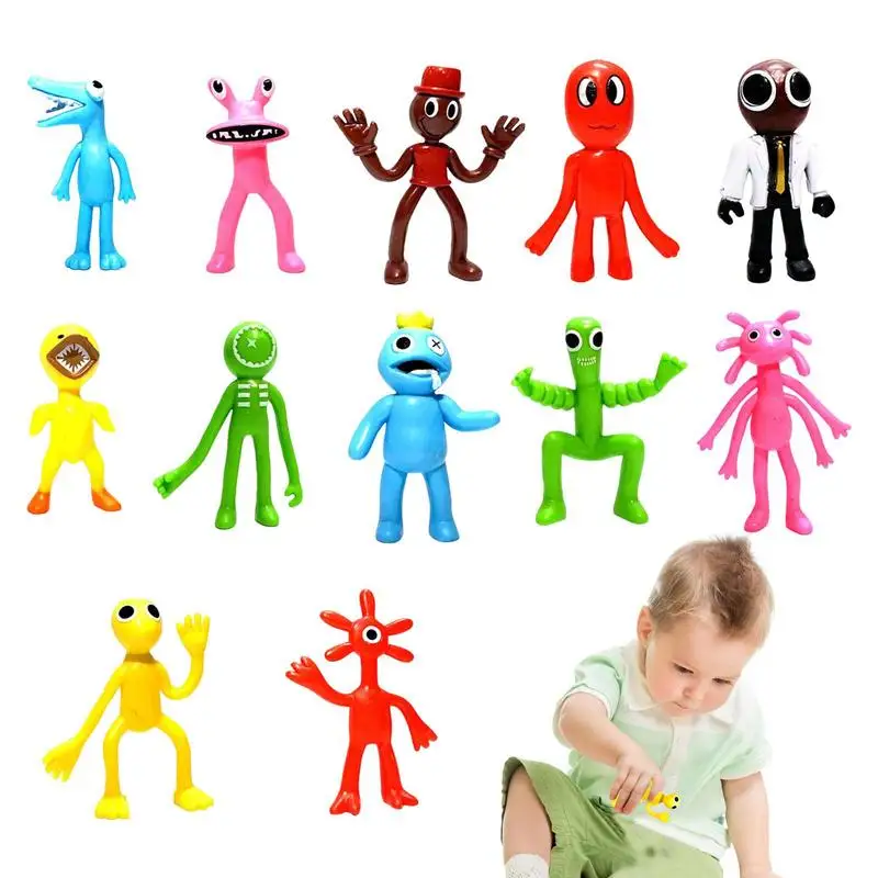 

Friends Rainbow Figure Toys Cartoon Game Character Handmade Kawaii Monsters PVC Model Doll Animal Toys For Fans Gift And Kids